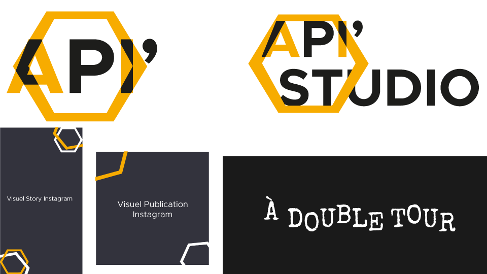 logo API'STUDIO, visuel story et publication, logo À DOUBLE TOUR